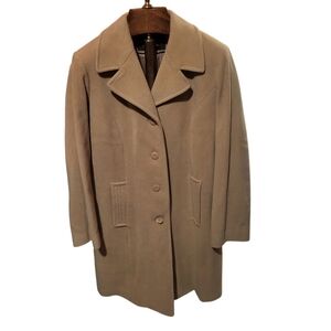 Fleet Street Wool Blend Camel Long Coat Size Large